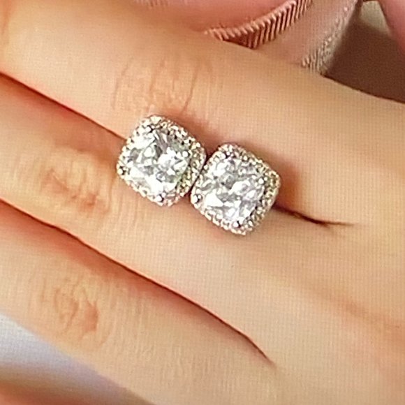 sale! Earrings Silver 925 Zircon - Picture 4 of 4